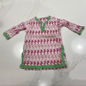 Pottery barn girls seahorse swim cover up 18-24mo